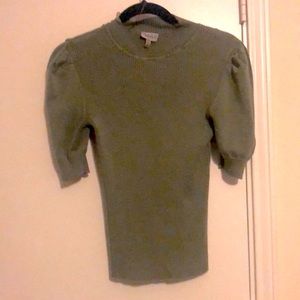 The Slope, puffy sleeve shirt, Sage Green, Size M